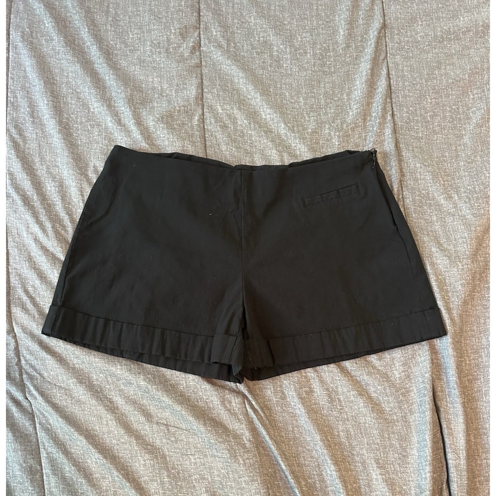 Y2K Powder Blu Black Bootie Shorts 7/8 Summer Club Festival Party Vacation 2000s
